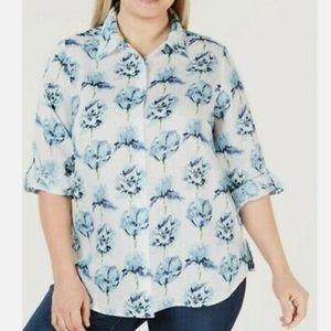 Charter Club Linen Button Down Sz XL